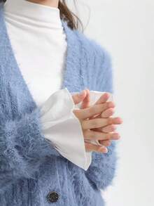 Ruffle Trim Fake Cuff Valentine's Day Valentines - 白色 - 查看 5