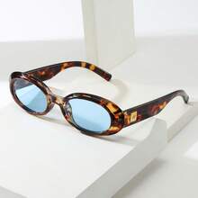 1 pieza Gafas ovaladas de marco pequeño de alta calidad y minimalistas de moda para mujeres (adecuadas para conducir, uso casual, vacaciones, viajes, fiestas y uso diario)