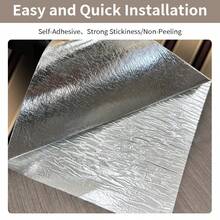 A Roll Of 3D Style Ceiling Stickers, Self-Adhesive Wood Grain Wallpaper, Mainly Suitable For Ceilings, Ceilings, And Floors. It Is A Detachable And Re Adhesive Wallpaper, Perfect For Decorating Living Rooms, Kitchen Tailboards, And Bathrooms. - Brown - View 10