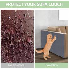 78.7"X15.8" Cat Scratch Mat, Replacement For Cat Scratching Post Or Pad, DIY Cat Tree Shelf, Decorative Cat Tower, Couch Furniture Or Wall Protector (Black) - 灰色 - 查看 4