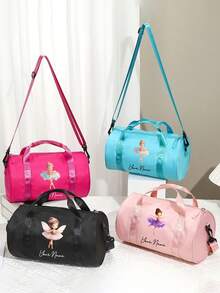 Bolsa de deporte personalizada con nombre - Diferentes patrones de niña de ballet para elegir, bolsa de deporte impermeable y versátil para viajes, gimnasio y crossbody, de gran capacidad, organizador de equipo de danza elegante y duradero, ideal para bailarines, atletas y uso diario, perfecta para práctica, actuaciones, entrenamientos y viajes, regalos de Navidad, regalos de Pascua - Multicolor - Ver 4
