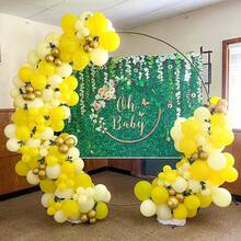Pastel Yellow Balloon Garland Arch Kit, 5/10/12/18 Inch Light Pale Yellow Balloons For Wedding Anniversary Bridal Shower Gender Reveal Spring Bee Sunflower Party Birthday Graduation Bachelorette Party Decorations - Light Yellow - View 8
