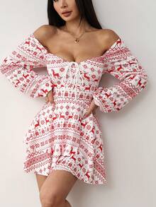 Sexy Backless Tie-Up Lantern Sleeve Dress, Elegant Pleated Jumpsuit, Suitable For Bars, Parties, Home