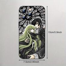 Funda negra de TPU Code Geass, linda, simple, gruesa, anti-caída, decorativa, protectora para teléfono móvil, accesorios para iPhone 11/12/13/14/15/16/Pro Max Pro Plus Series, regalo de funda - Mezcla de colores - Ver 4