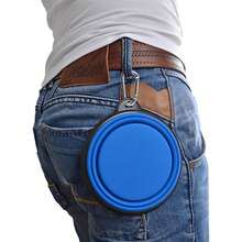 Large Collapsible 34oz Travel Dog Water And Food Bowls, Portable Foldable Dishes With Carabiner Clip, 2 Pack (Purple+Red) - 34盎司-綠色&藍色 - 查看 7