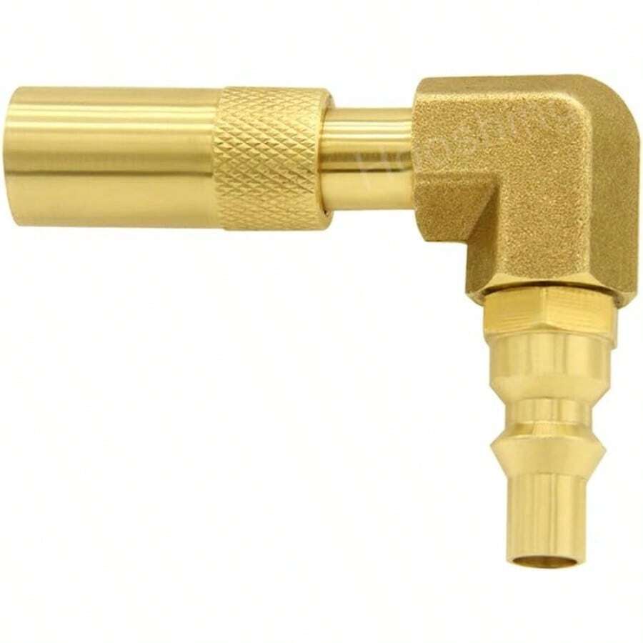 1/4 Zoll RV Quick Connect Winkeladapter Konvertierungsarmatur Niederdruck für Blackstone 17 Zoll und 22 Zoll - Gold - Übersicht 1