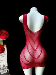 Medias huecas de mujer, lencería sexy de red para la noche romántica