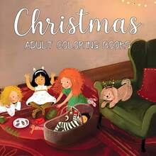 GDTME 1 pieza Libro para colorear con tema navideño, cubierta de papel perlado, 24 páginas con papel talla grande grueso mejorado (120g páginas interiores), 7.9x7.9 pulgadas, para colorear por un solo lado, contenido rico y exquisito, adecuado para adolescentes y adultos para aliviar el estrés, regalo perfecto para amigos, parejas y familia. ¡Regalo ideal para Año Nuevo, Navidad, Acción de Gracias!
