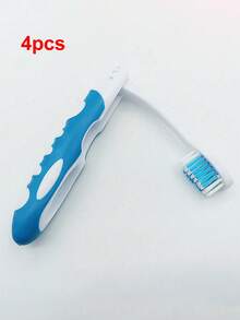1/4pcs Travel Toothbrush, Foldable Design, Medium Bristles, Suitable For Camping, Couples, Travel And Business Trips - Multicolor - View 12