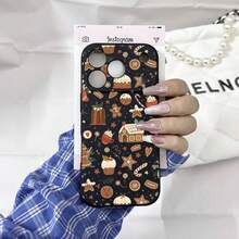 Funda de teléfono divertida de árbol de Navidad y hombre de jengibre compatible con 16 17 Air 15 13 14 12Mini 11 Pro Max XS XR 7 8Plus, funda de silicona suave, funda compatible con funda 17 Pro Max, funda 17 Pro, funda 17, funda 16, funda 16 Pro Max, funda 15 - Estilo 1 - Ver 2