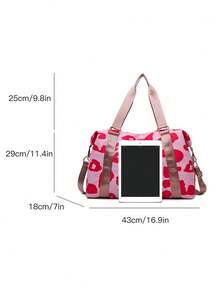 2 pezzi Set di borse da viaggio pieghevoli in nylon con stampa leopardata, di grande capacità, con scomparto indipendente per le scarpe. Adatte per sport, yoga, fitness, viaggi brevi, palestra, borse casual da donna, borse per maternità, vacanze, tempo libero, impermeabili, con scomparto separato per le scarpe, borse a mano per la scuola e accessori scolastici