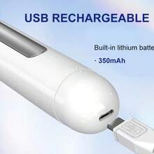 All-In-One Electronic Acupuncture Pen For Muscle Relaxation - Ergonomic Design, 9 Adjustable Levels, Pulse Massager With Multiple Massage Heads, Digital Display, Rechargeable Lithium Battery USB Portable Device For Hands, Legs, Neck And Back - White - View 11