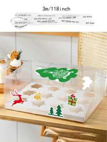 1pc 6 Count/12 Count Cupcake Containers With Gift Ribbon, Plastic Cupcake Carrier Holder For Treat Dessert Muffins Pastry