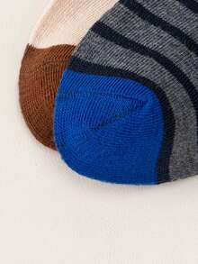 5 Pairs Kids Cute Shark Cartoon Pattern Socks, Breathable Moisture-Wicking, Boys Mid-Calf Socks, Autumn/Winter - Multicolor - View 9