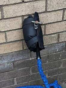 1pc Outdoor Faucet Freeze Cover, Leather Faucet Cover Freeze Protection, Faucet Freeze Protection Cover - Black - View 6