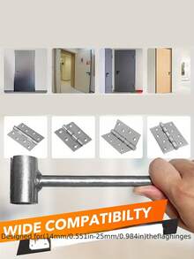 1 Stück Türscharnier Einstellwerkzeug, Scharnier-Spaltjustierungsschlüssel, robustes Türscharnier-Reparaturwerkzeug für Wohnungen, Brandschutz-, Sicherheits- und Reinraum-Türen, ergonomisches Design für einfache Reparatur