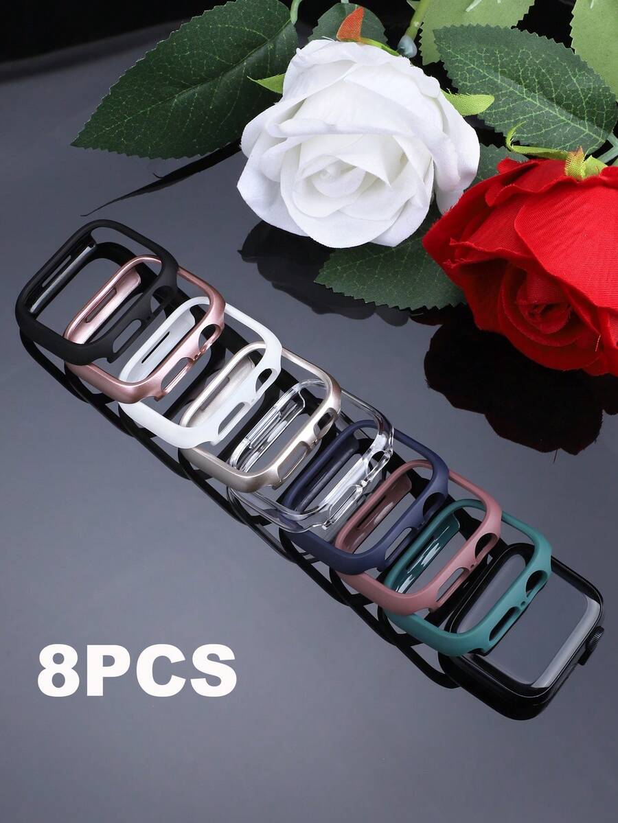 8 piezas de estuches deportivos y casuales compatibles con de 40mm, 41mm, 42mm, 44mm, 45mm, 46mm, 49mm. Estos estuches rígidos de PC elegantes, estilosos, resistentes a los golpes y duraderos (sin incluir el cristal) son compatibles con los modelos Ultra/11/10/9/8/4/6/5/4/SE, adecuados tanto para hombres como para mujeres. Cómodos de llevar y con controles táctiles receptivos. Disponibles en 8 colores - Multicolor 1 - Ver 1