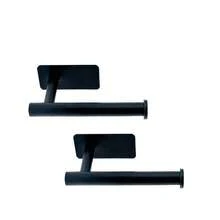 Stainless Steel Toilet Paper Holder - No Drilling Required, Self-Adhesive Wall Mount, Rust-Resistant Metal Tissue Roll Dispenser For Bathroom & Kitchen - Cling Film Rack, Bathroom Accessories - Dual Use Wall Mounted Stainless Steel Paper Towel Holder