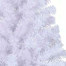 vidaXL Albero di Natale artificiale bianco semi-naturale con supporto, 180 cm, in PVC