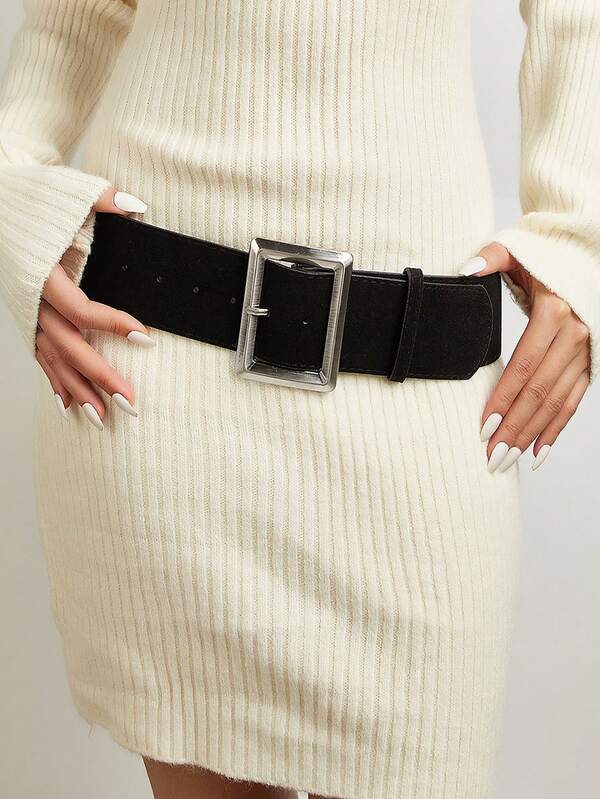 1 Stück Damen Retro Maillard Stil breiter Taillengürtel, Taille raffend, passt gut zu Kleidern, schicker amerikanischer Stil