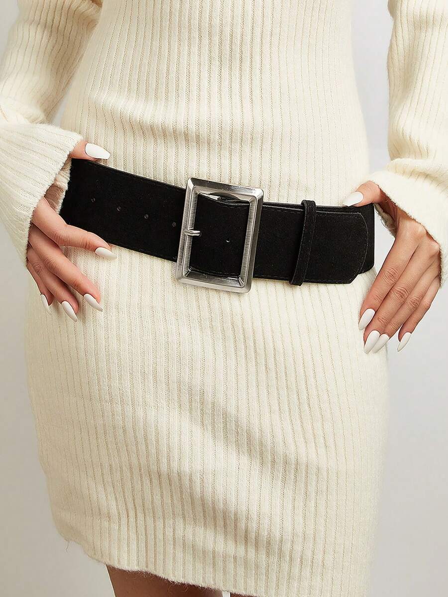 1 Stück Damen Retro Maillard Stil breiter Taillengürtel, Taille raffend, passt gut zu Kleidern, schicker amerikanischer Stil