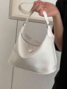 便携、轻便、防水尼龙牛津布腋下单肩斜挎小包女士包，百搭大容量手提包，实用多功能纯色斜挎包，拉链设计，耐用尼龙材质，涤纶衬里，防水，可手洗 - 彩色 - 查看 8