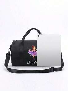 Bolsa de deporte personalizada con nombre - Diferentes patrones de niña de ballet para elegir, bolsa de deporte impermeable y versátil para viajes, gimnasio y crossbody, de gran capacidad, organizador de equipo de danza elegante y duradero, ideal para bailarines, atletas y uso diario, perfecta para práctica, actuaciones, entrenamientos y viajes, regalos de Navidad, regalos de Pascua - Multicolor - Ver 7