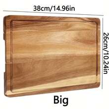 1/2/3pcs Wooden Cutting Board & Tray Set, Multi-Functional Kitchen Tool