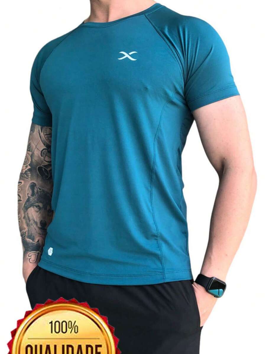 Slim Dry Fit T-Shirt - Petroleo - 查看 1