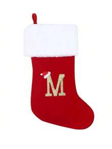 20 Inches Knit Monogram Stockings, Stockings Large Monogram Xmas English Letters Hanging Stockings Socks Double Sided Fireplace Hanging Stockings For Party Decoration New Year Party Gift Favors Supplies,Personalized Initial Stocking, Family Holiday Xmas Party Decor Birthday Home Decor Christmas Decorations Room Decor Christmas Winter Christmas Decorations Home Christmas Gifts Christmas Decor