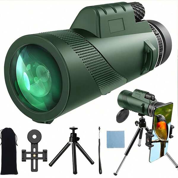 High-Definition Zoom Powerful Monocular Telescope, Portable Long-Distance Binoculars, Suitable For Hunting, Hiking, Camping, Bird Watching, And Fishing, An Ideal Gift For Family And Friends