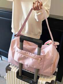 Fashionable Sports Yoga Duffel Bag, Zipper Closure, Spacious, Stylish Design, Suitable For Women, Large Capacity For Training, Swimming, Fitness, Adjustable Shoulder Strap, Comfortable Grip, Durable Material, Won't Burden Your Hands. - Multicolor - View 3