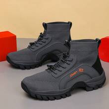 Outdoor Hiking Shoes, Wear-Resistant, Breathable High Top Hiking Boots, Men's And Women's Lightweight Off-Road Hunting Riding Shoes, Woven Work Boots, Motorcycle Shoes