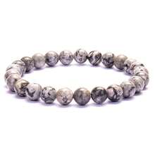 1pc 6mm, 8mm, 10mm Natural Stone Beaded Bracelet, Agate, Sparkling Stone, African Turquoise, Etc. Healing Stone Bracelet, Layerable Boho Style Fashion Jewelry For Women