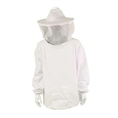 1個 保護用ビーキーパージャケット ベール付き、ビーキーパー保護服、通気性のあるビースーツ ベール付き