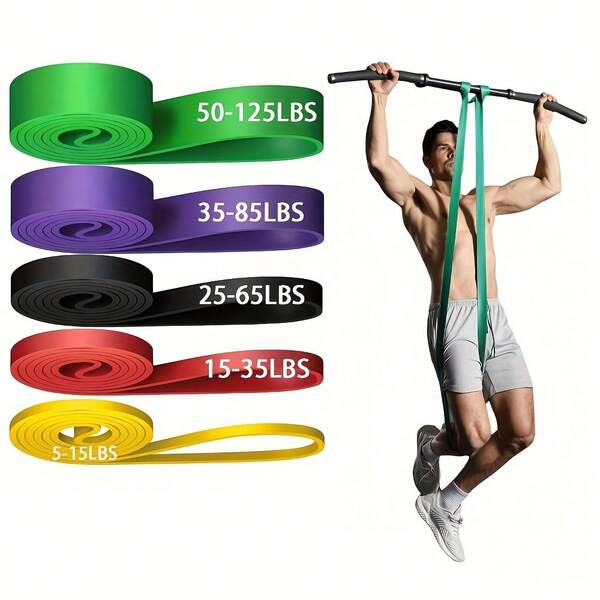 Extra Long Resistance Bands For Workout Exercise Pull Up Assist Bands With High Elasticity For Home Gym Training Strength Training Stretching Yoga Pilates Fitness Equipment Suitable For All Fitness Levels