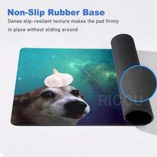 Funny Emoticon Mouse Pad Cat Gaming Desk Mat TCG Gaming Mat Desk Accessories Office Stationery Extended Pad - Meme-7 - Xem 5