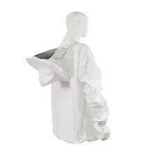 1 件套带面纱的防护养蜂夹克，养蜂防护服，透气蜂服带面纱 - 白色 - 查看 4