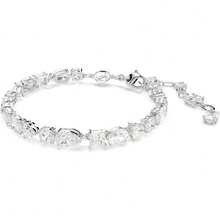 Mesmera Bracelet, Mixed Cuts, White, Rhodium Plated - 1 - View 2