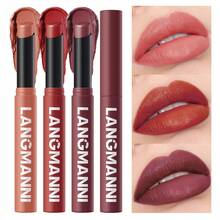 12 Colors Matte Twist-Up Lipstick, Velvety Texture Long-Lasting Pigmented, Suitable For Halloween, Christmas, Party And Gathering - 彩色 - 查看 3