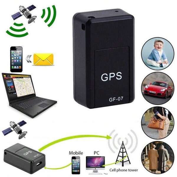 1/2 piezas de mini rastreador GPS portátil, dispositivo de posicionamiento GPS magnético con grabadora de voz, rastreador de posicionamiento GPS portátil en tiempo real con función de grabación anti-pérdida para seguimiento