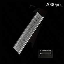 2000 件重型缝纫机针 - 工业快速穿线，适用于服装标签、服装缝合 - 兼容缝纫枪 - 无需胶棒 - （5 毫米、8 毫米、12 毫米、15 毫米、25 毫米、35 毫米） - 散装缝纫用品，适用于裁缝、制造商、工匠、工业风格针头、耐用塑料套 - Plastic Needle - 查看 15