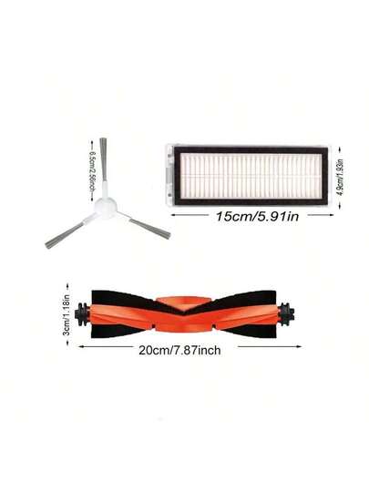 Compatible Xiaomi Robot Stofzuiger X20+ X20 Plus Replacement Parts Accessories Includes Main Brushes, Side HEPA Filters, 10 Pack view 5