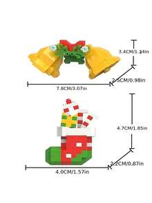 Christmas Santa Claus, Christmas Tree, Train, Snowman, Micro Building Blocks, Creative Gifts, Reindeer Building Blocks, Perfect Holiday Gifts, Room Decor, Christmas, Christmas Decorations, Adult Building Blocks, Cubby Houses, Gifts, Christmas Train Sets, Christmas, Building Blocks, Christmas Decorations Winter Christmas Decorations Home Christmas Gifts Christmas Decor - Multicolor - View 13