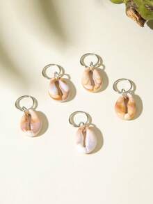 imoli 5 件海滩度假风格编织环发饰，女士派对礼物 - 27221-4-khaki - 查看 4