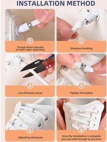 1 par de cordones elásticos sin atar tipo slouchy, unisex, de unicolor con botón tipo cápsula para deslizar, para niños y adultos, negro y blanco