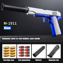 1911 Colt Toy Gun, Realistic Soft Bullet Shooting Pistol, Shootable, Party Costume Prop, Random Color Accessories - Multicolor - View 11
