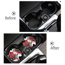 2 pezzi Sottobicchieri portabicchieri per auto, antishock, universali, di moda, accessori per interni auto, regalo per feste