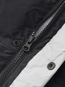 Balabala Boys Down Jacket, 2025 Winter Mall Edition, Warm Hooded Outerwear - Black Tone - View 7