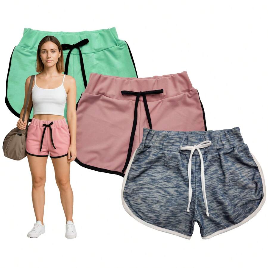 NASHLY Women Shorts - 玫紅色 - 查看 1